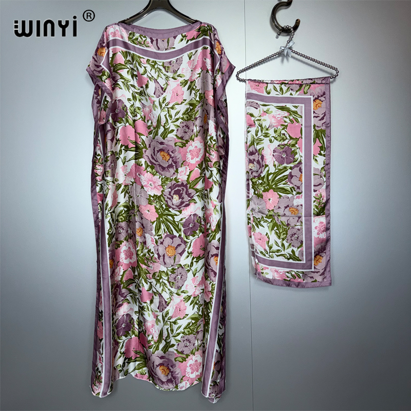 Robe de mode musulmane africaine WINYI pour femme, abaya, kaftan de luxe de Dubaï, robe de soirée élégante, robe maxi longue, couvre-plage