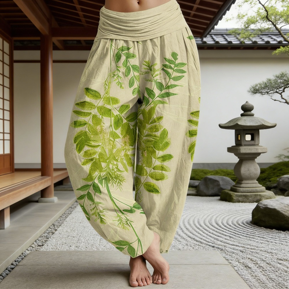 Pantalon Harem pour femme à imprimé Poisson Koi et Galaxie, style Bohème, avec motif Papillon Galaxie, taille élastique, décontracté, pour le yoga et la détente, doux et à coupe ample