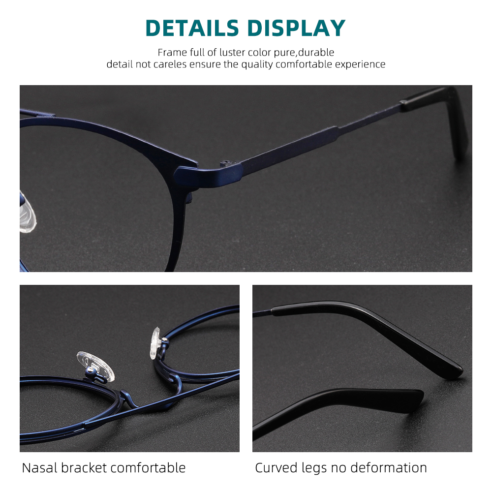 Lunettes de vue rondes classiques pour hommes, marque de luxe, Vintage, Anti-lumière bleue, pour femmes, monture dorée à double faisceau + 1