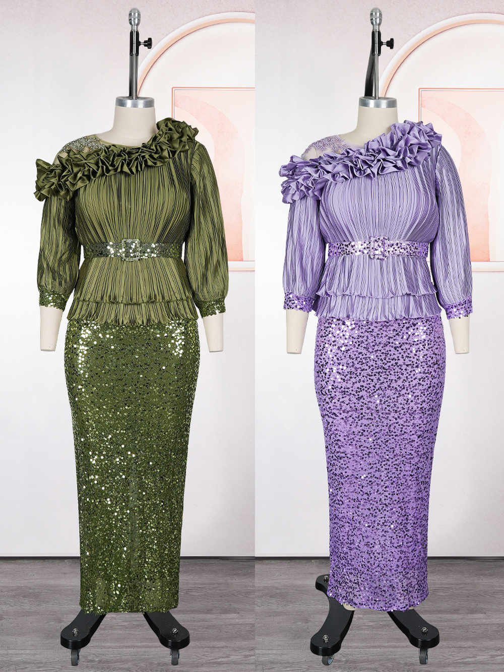 Robes Africaines de Luxe pour Femmes, Dashiki à Paillettes et Volants, Robes Longues pour Mariage, Fête, Anniversaire, Soirée, Collection 2026, Vêtements Africains