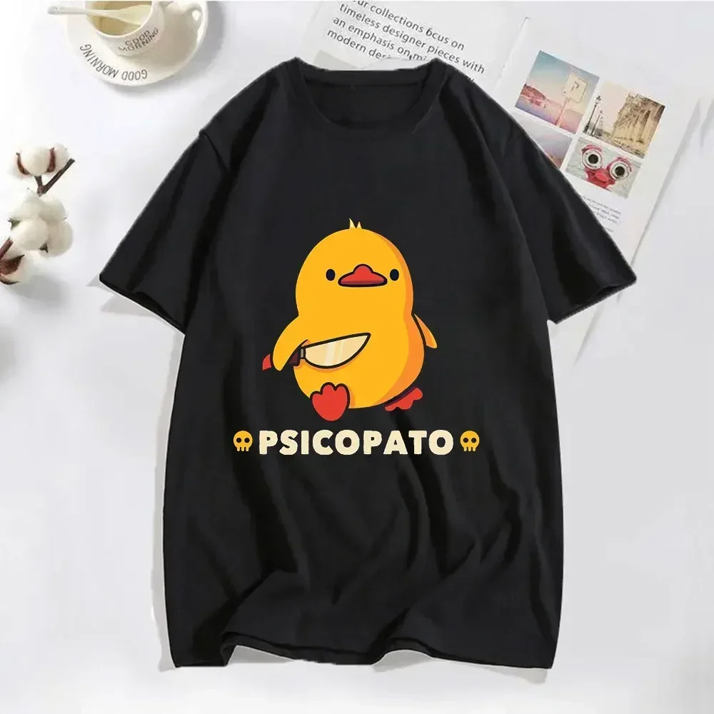 Haut d'été pour femmes, vêtements pour filles, canard avec couteau, vêtements amusants, hauts esthétiques Y2k, t-shirts à la mode, t-shirts graphiques