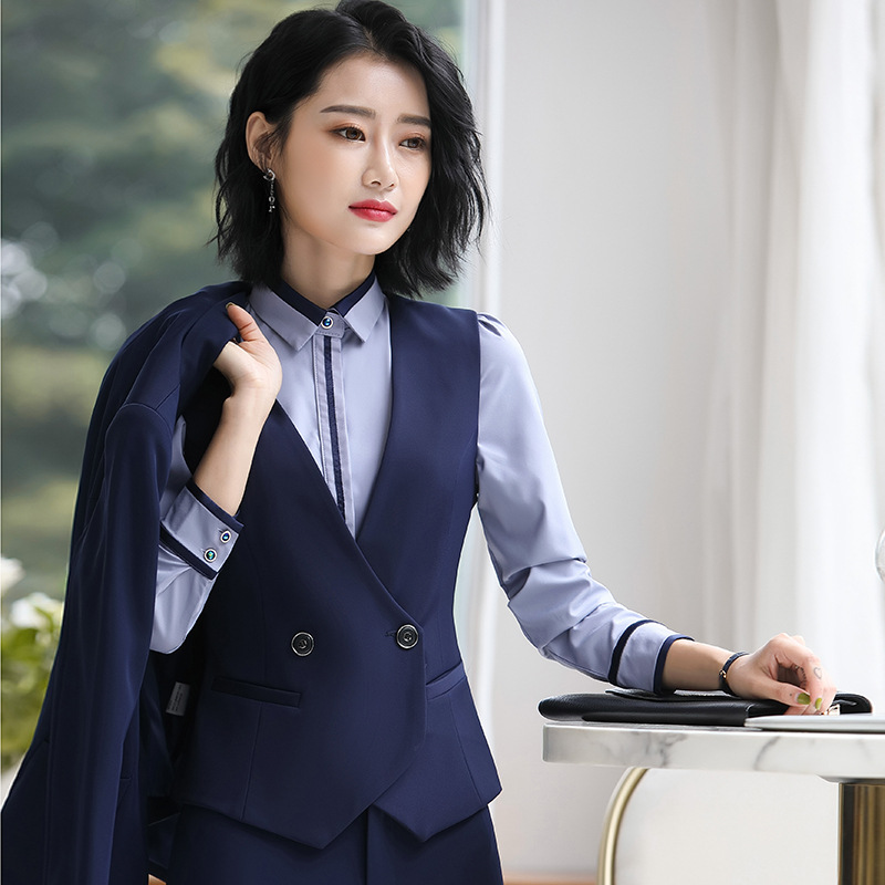 Veste en émail trempé pour femme, gilet d'affaires court, veste turquoise pour femme, grenouillère élégante décontractée, été 2019