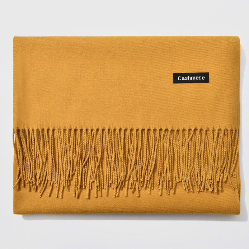 250g grand doux soyeux Pashmina châle écharpe en couleur unie pur hiver chaud laine cachemire dames printemps foulards pour femme