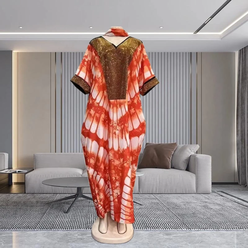 Nouvelle robe caftan afro 2026 pour femmes, manches longues, épaules dénudées, grande taille, avec franges, confortable pour la plage en été.