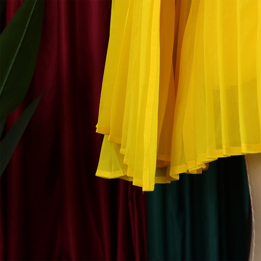 Robe en mousseline de soie pour femme, col rond, manches chauve-souris, longueur genou, robe élégante, luxe africain, fête d'anniversaire, nouveau, 2024