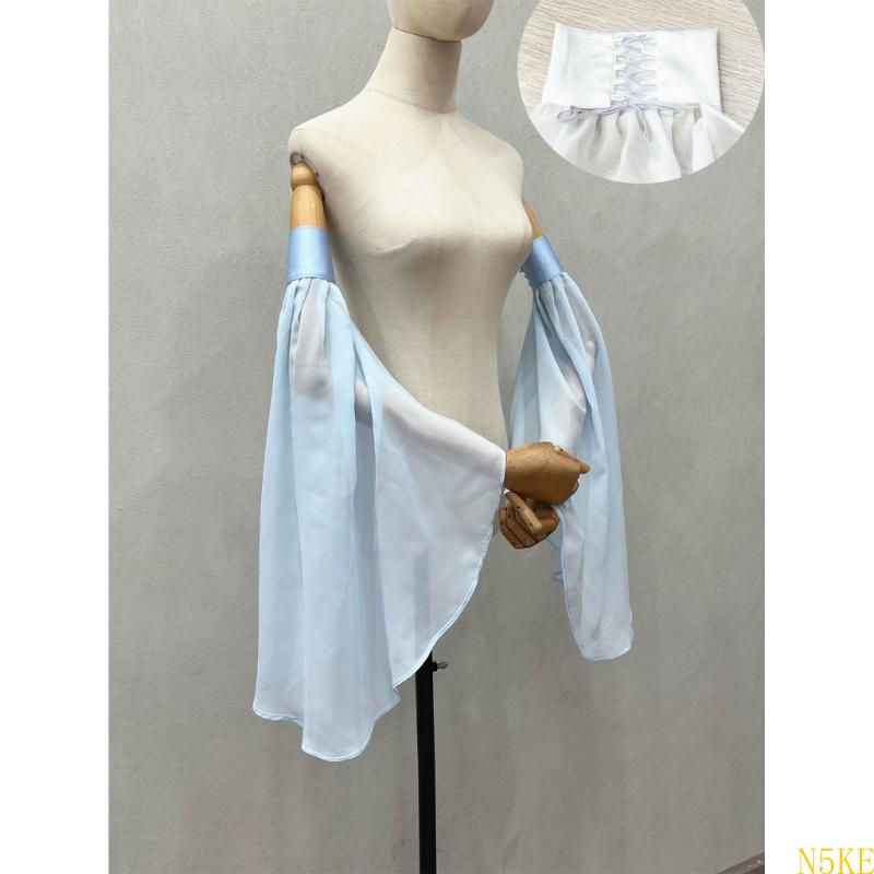 Housse de bras transparente pour mariée, faux manches en Tulle pour Costume de jeu, manches de robe de mariée pour femmes