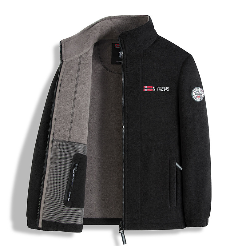 Nouvelle veste d'extérieur décontractée pour homme, en polaire épaisse, chaude, coupe-vent, anti-tempête, manteau tendance pour homme