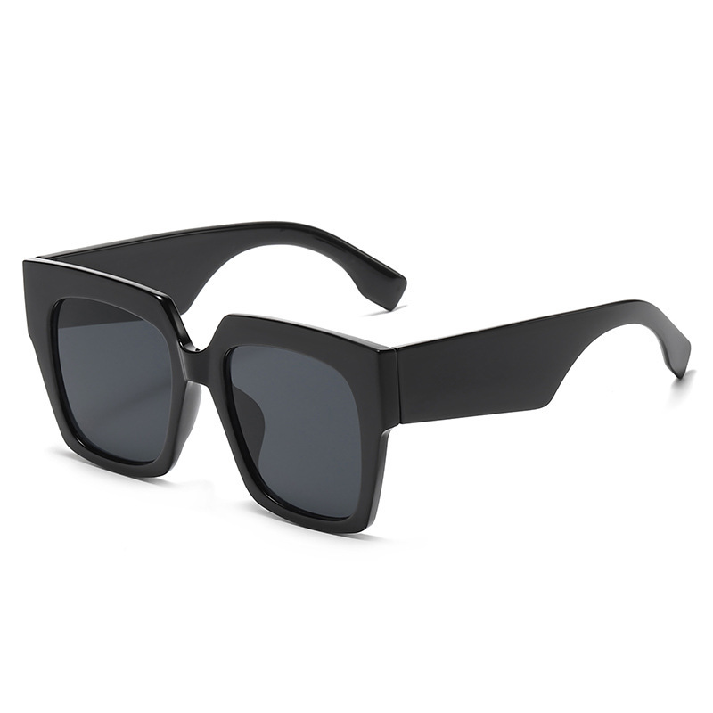 Nouvelle mode marque de luxe lunettes de soleil carrées femmes Vintage surdimensionné lunettes de soleil femme grand cadre nuances noir bleu dame Uv400