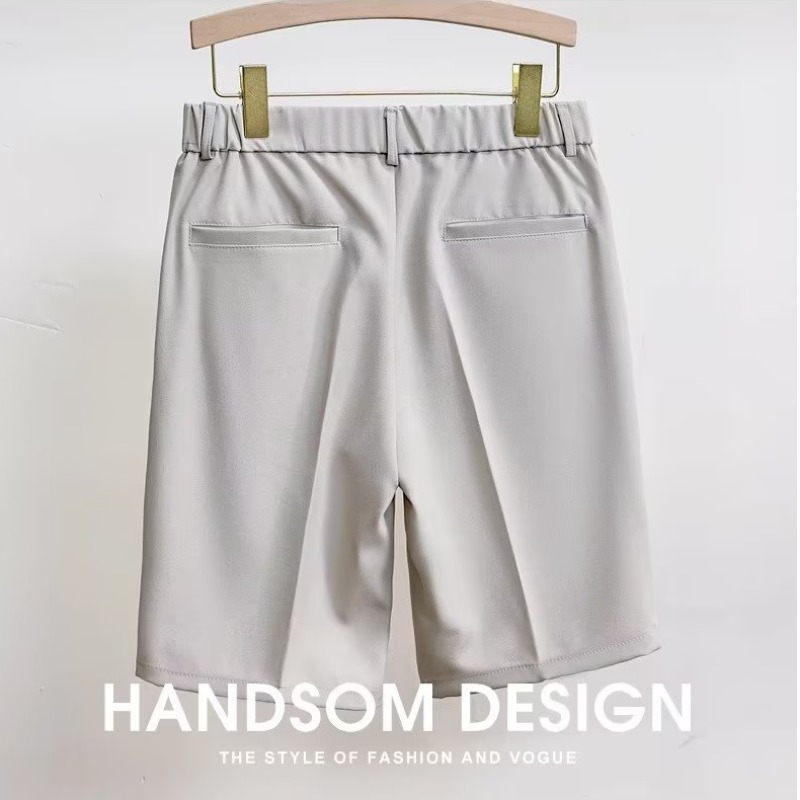Short d'été à cinq points pour homme, tissu drapé, décontracté, mi-long, américains sauvage, blanc trempé, bermuda masculin