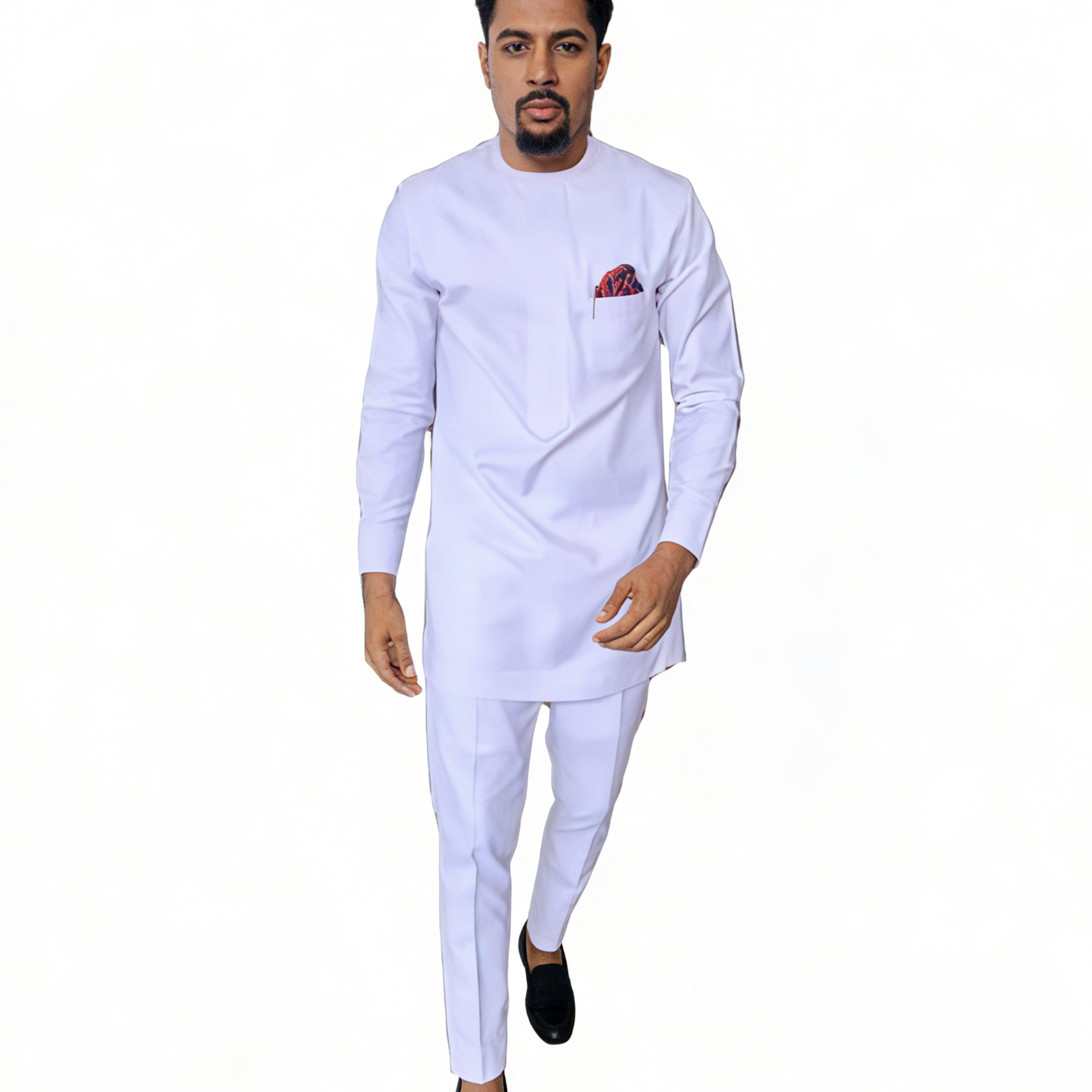 Ensembles de pantalons et chemises de mode africaine, pantalons blancs unis, style sénateur, costumes de marié pour hommes, grandes tailles, tenues de fête, vêtements africains