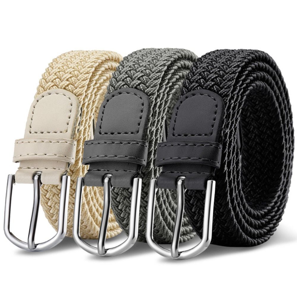 Ceintures tressées en toile extensible, tendance et décontractées, ceinture élastique polyvalente sans trous pour femmes et hommes