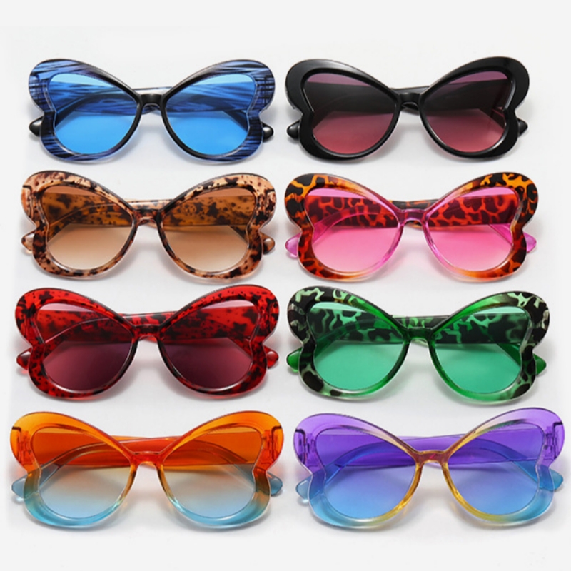 ChimWomen-Lunettes de soleil colorées pour la conduite de fête, grand cadre œil de chat, lunettes pour dames, nouvelles lunettes de soleil décoratives hip-hop, UV400