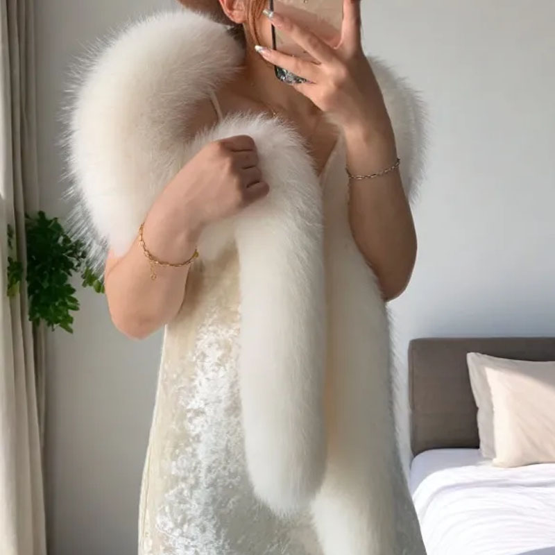 180cm Imitation fourrure de vison longue écharpe hiver chaud épaissi fausse fourrure en peluche Wrap châle femmes de luxe mode Vintage foulards en plein air