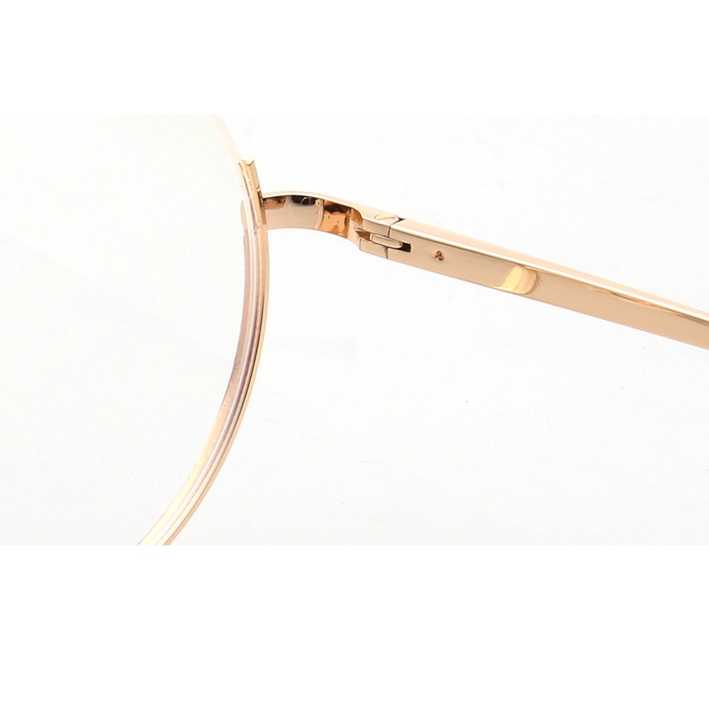 Lunettes vintage demi-jante pour femmes, montures rondes, lunettes optiques, lunettes en métal, arc-en-ciel, lunettes contrevenants, surdimensionnées