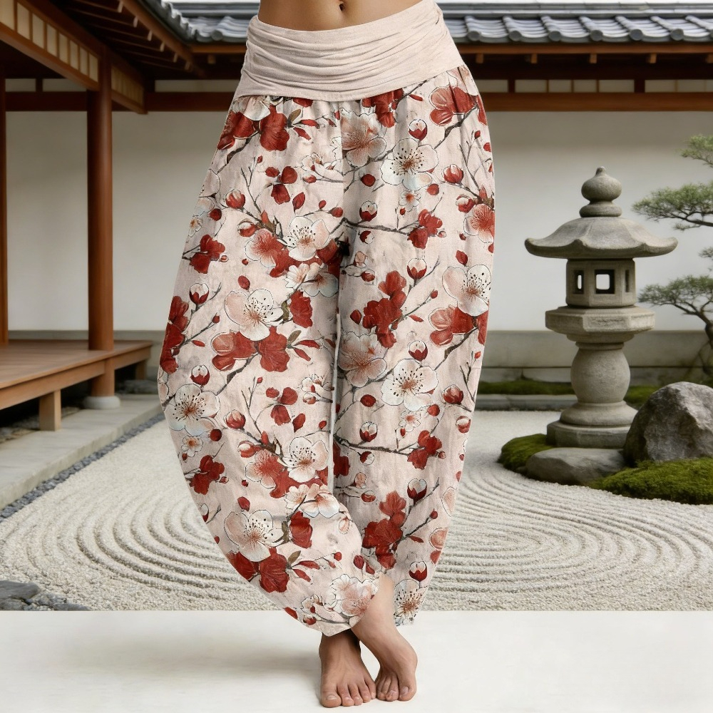 Pantalon Harem pour femme à imprimé Poisson Koi et Galaxie, style Bohème, avec motif Papillon Galaxie, taille élastique, décontracté, pour le yoga et la détente, doux et à coupe ample