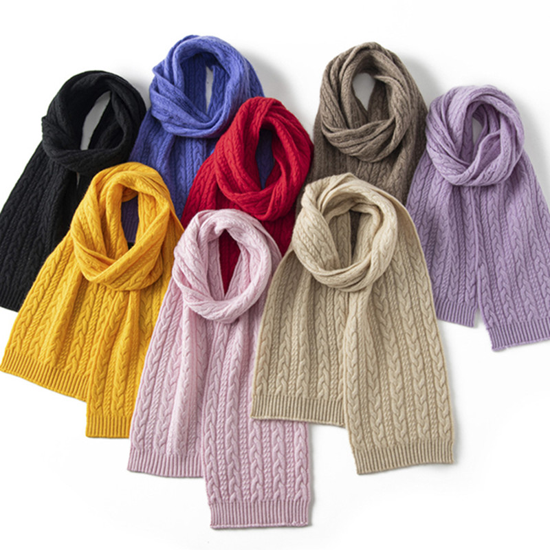Hiver 100% cachemire tricoté écharpe pour enfants foulard automne garçons filles plus chaud cou écharpe doux cachemire enfants foulards nouveau