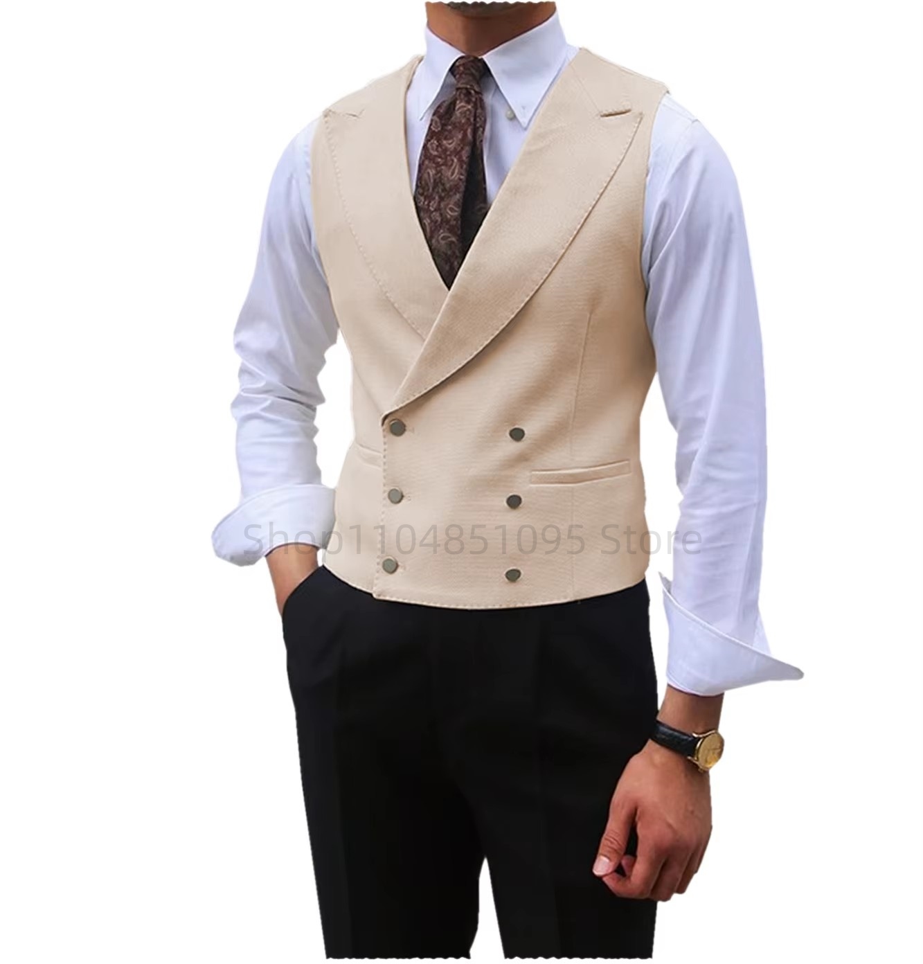Mode solide gilets pour hommes Style décontracté sans manches mâle mode gilet 1 pièce coupe ajustée plage bal fête costumes gilet