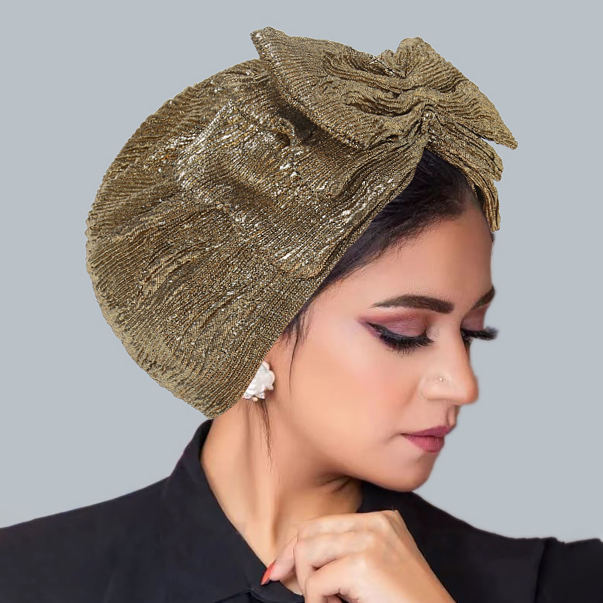 Nouvelle mode nœud femmes Hijab couleur unie musulman dames Turban Bonnet doux élastique tête enveloppement foulard chapeaux indiens