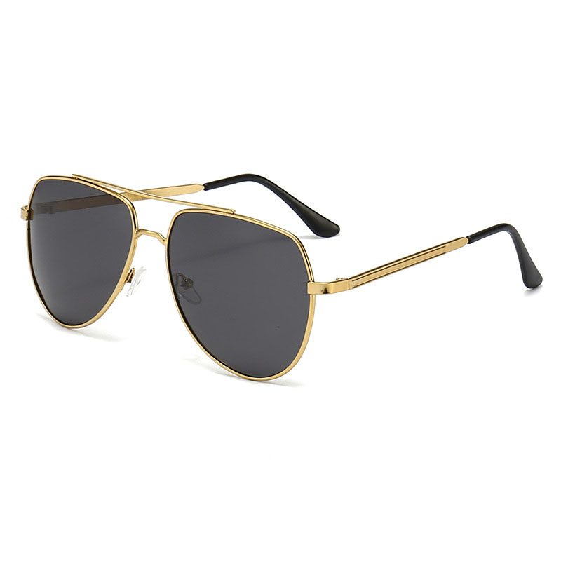Lunettes de soleil polarisées classiques de pilote, pour hommes et femmes, monture en métal doré à double pont, protection UV400, pour la conduite, les voyages, la plage, les activités de plein air et le port quotidien