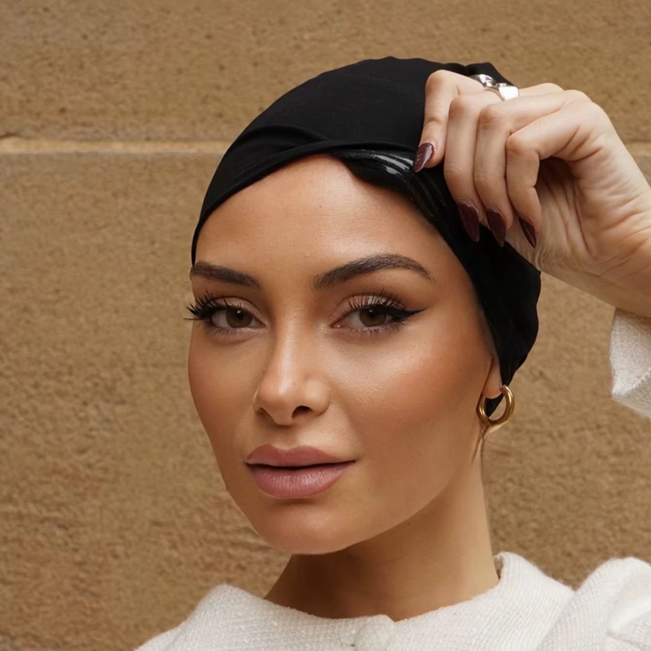 Bonnet de hijab en coton modal antidérapant pour femmes, turban tube uni, élastique à nouer à l'arrière, bonnet de cheveux musulman, bandana hijab en jersey