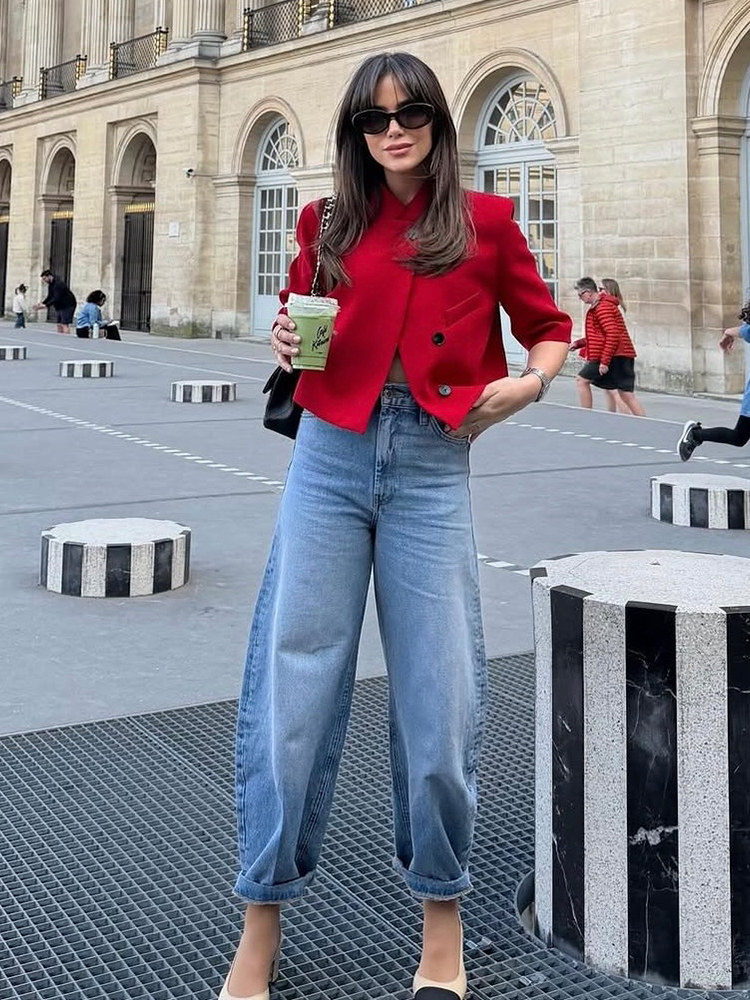 Veste Courte Unie pour Femme, Manteau Chic et Décontracté à Col Semi-Montant et Manches Courtes, Idéal pour le Printemps