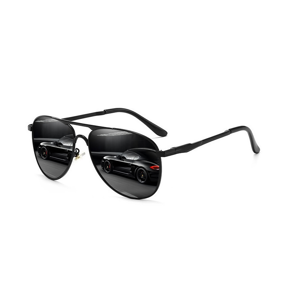 Lunettes de soleil de pilote surdimensionnées en métal de luxe pour hommes et femmes, idéales pour la conduite et la pêche