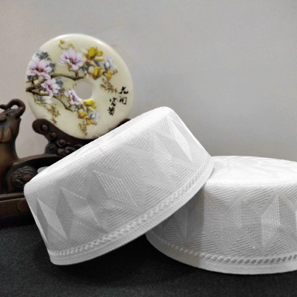 Chapeaux Musulmans pour Hommes, Vêtements, Produits Turcs, Chapeau de Prière en Maille Dorée, Kippa, Kufi Islamique, Topi Brodé 03295
