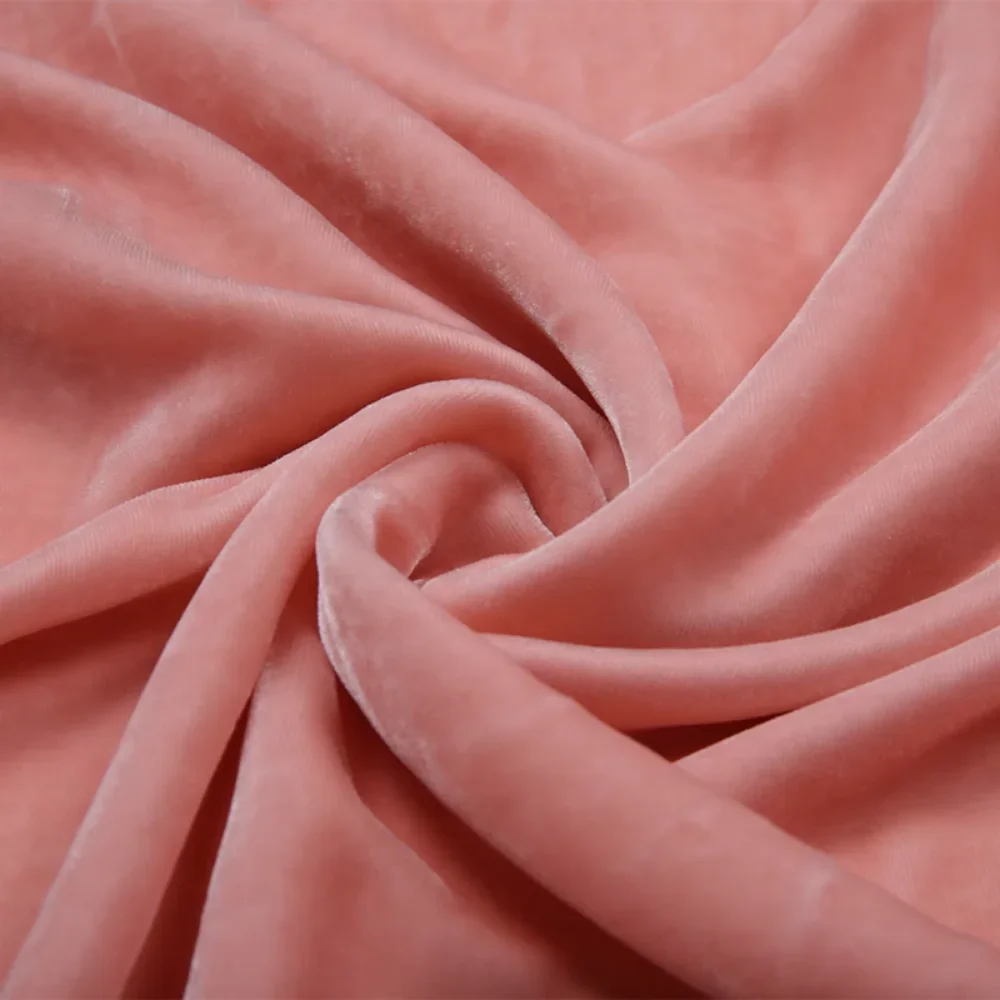 Tissu de velours véritable de luxe, robe de banquet en velours de mûrier, vêtements de haute qualité, drapé doux au mètre, 1 m, 3 m, 5m