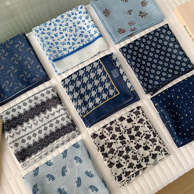 55 cm coton sentiment foulard femmes bandeau carré foulards bandeau châles enveloppes Bandana dame Hijab femme hijab écharpes