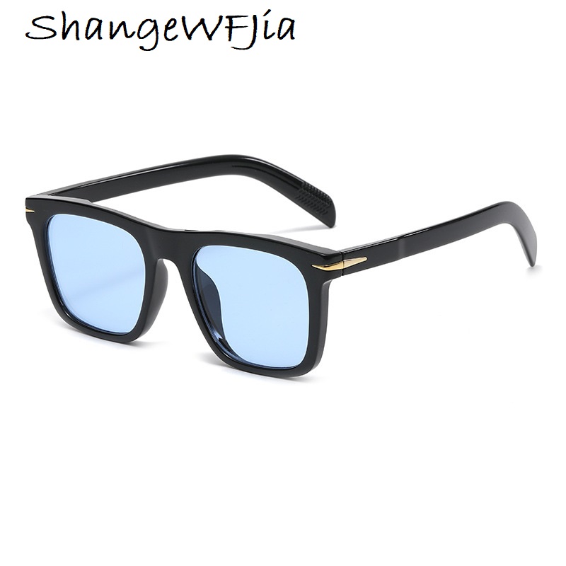 Lunettes de soleil carrées classiques pour hommes et femmes, lunettes de soleil à rivets rétro, lunettes de pilote UV400, marque de mode, 2025