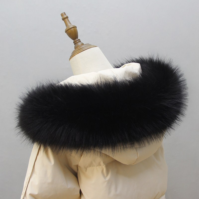 Épaissir chaud fourrure de renard cou enveloppement hiver fausse fourrure col moelleux châle colliers en peluche cou plus chaud pour les femmes fourrure écharpe vêtements accès
