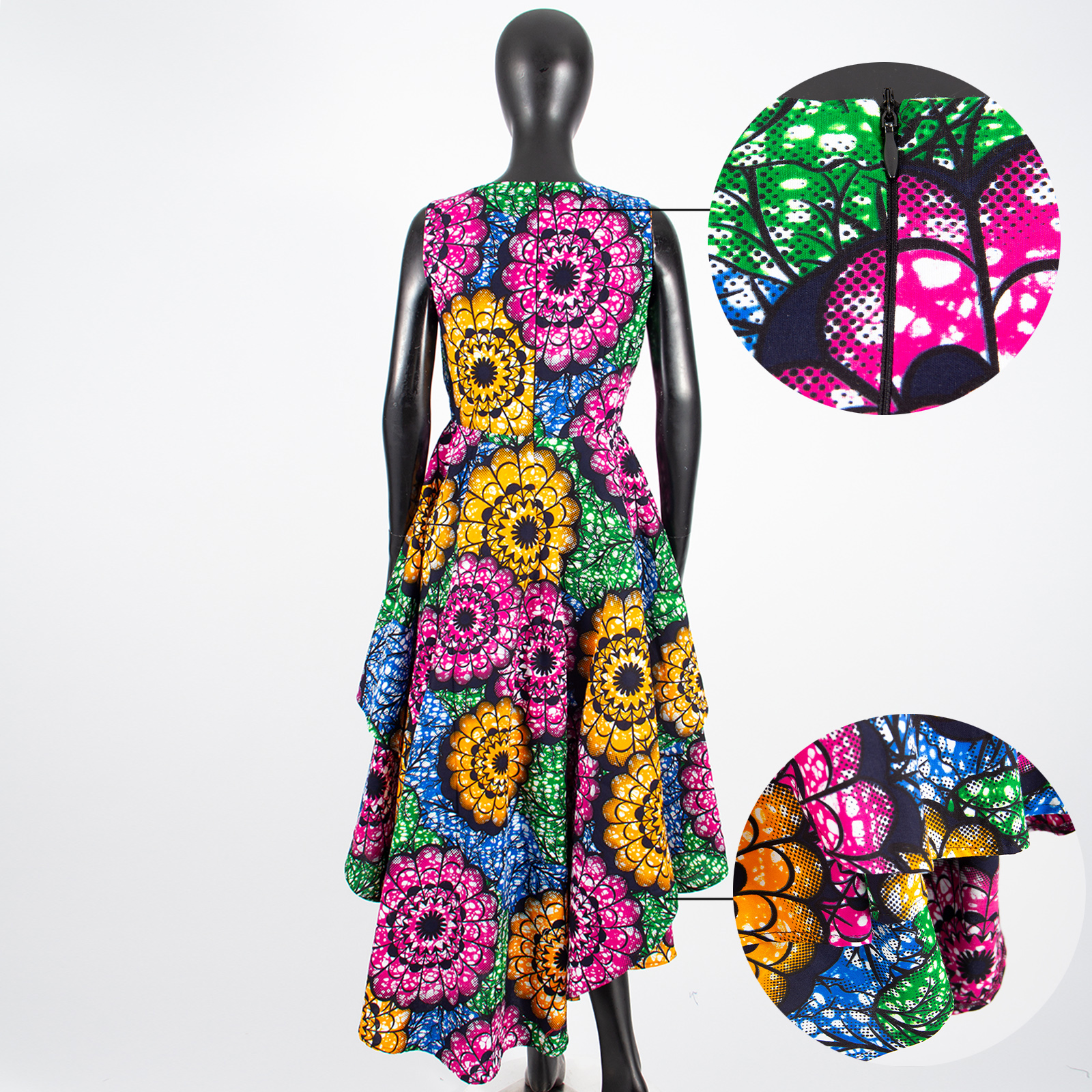 AFRIPRIDE-Robe de soirée plissée pour femmes africaines, en coton, tendance, A722582