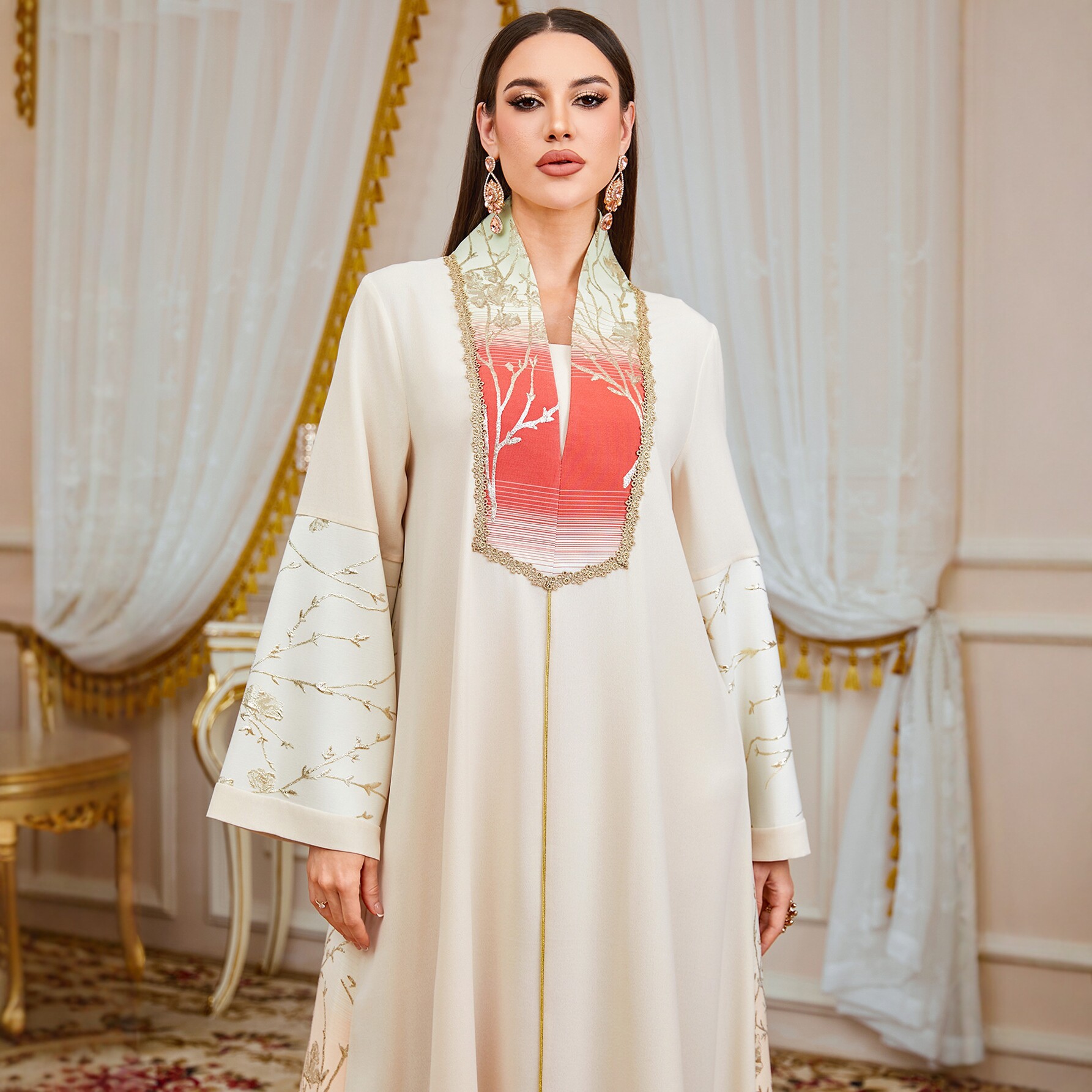 Robes musulmanes pour femmes, robe de fête Eid, abaya, robe de Ramadan, vestidos, jalabiya, broderie, robe longue islamique arabe, abayas du Maroc, abayas de Dubaï, kaftan