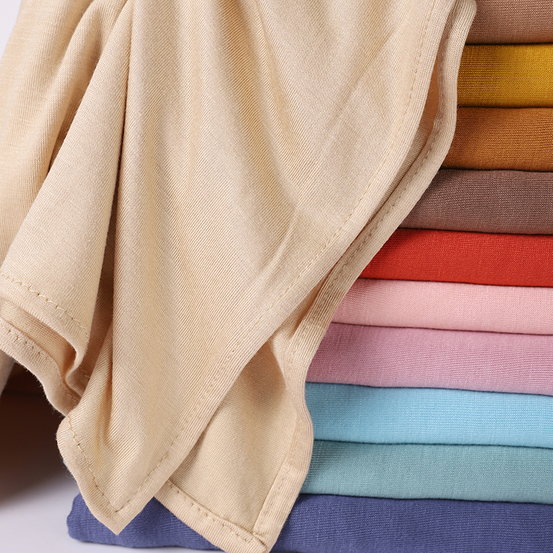 Le plus récent coton doux Jersey Double boucle instantanée Hijab musulman bandeau islamique foulard écharpe
