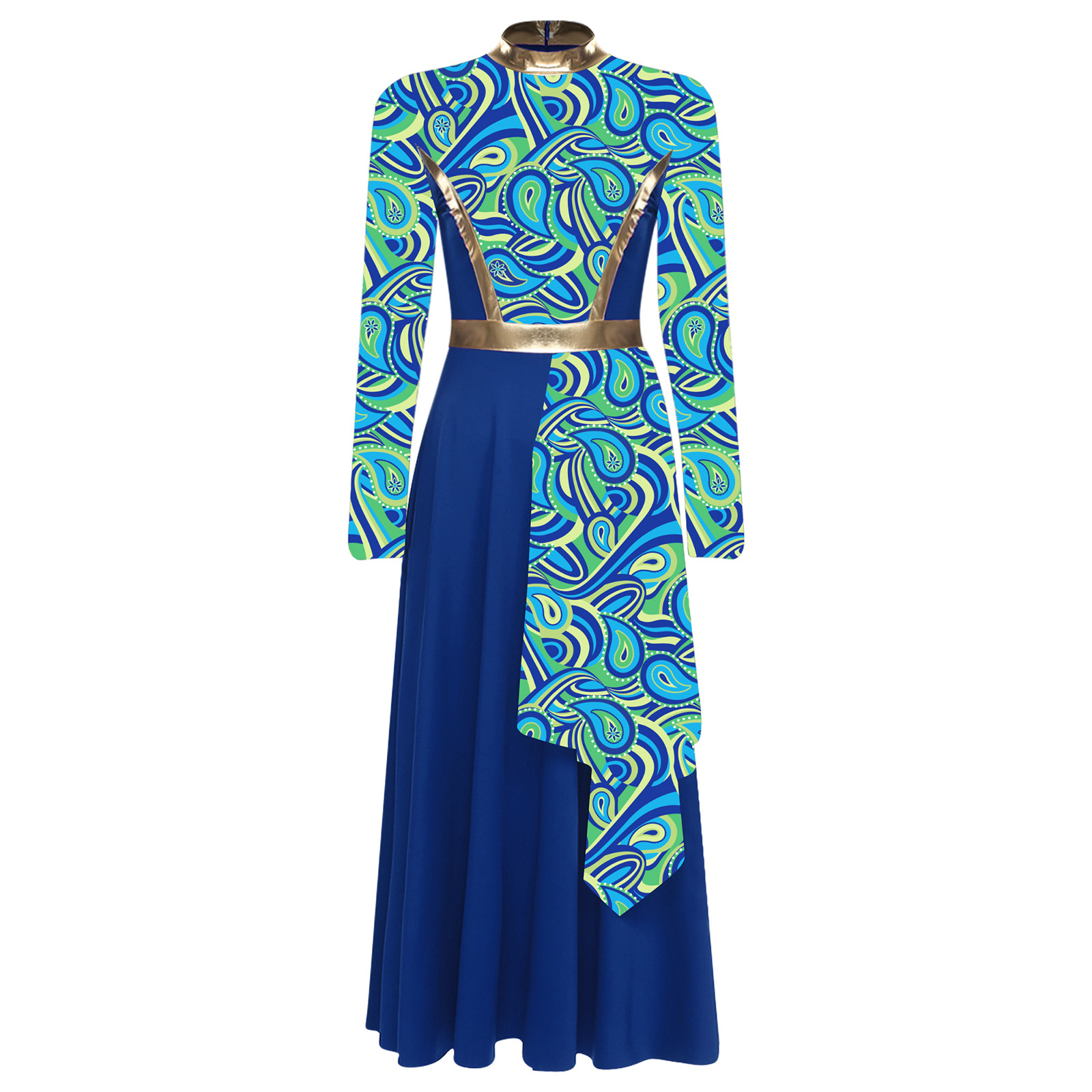 Robe tunique de danse chrétienne pour femmes, lode liturgique, église, manches longues, Costume de spectacle de chorale de culte, robes de danse lyrique
