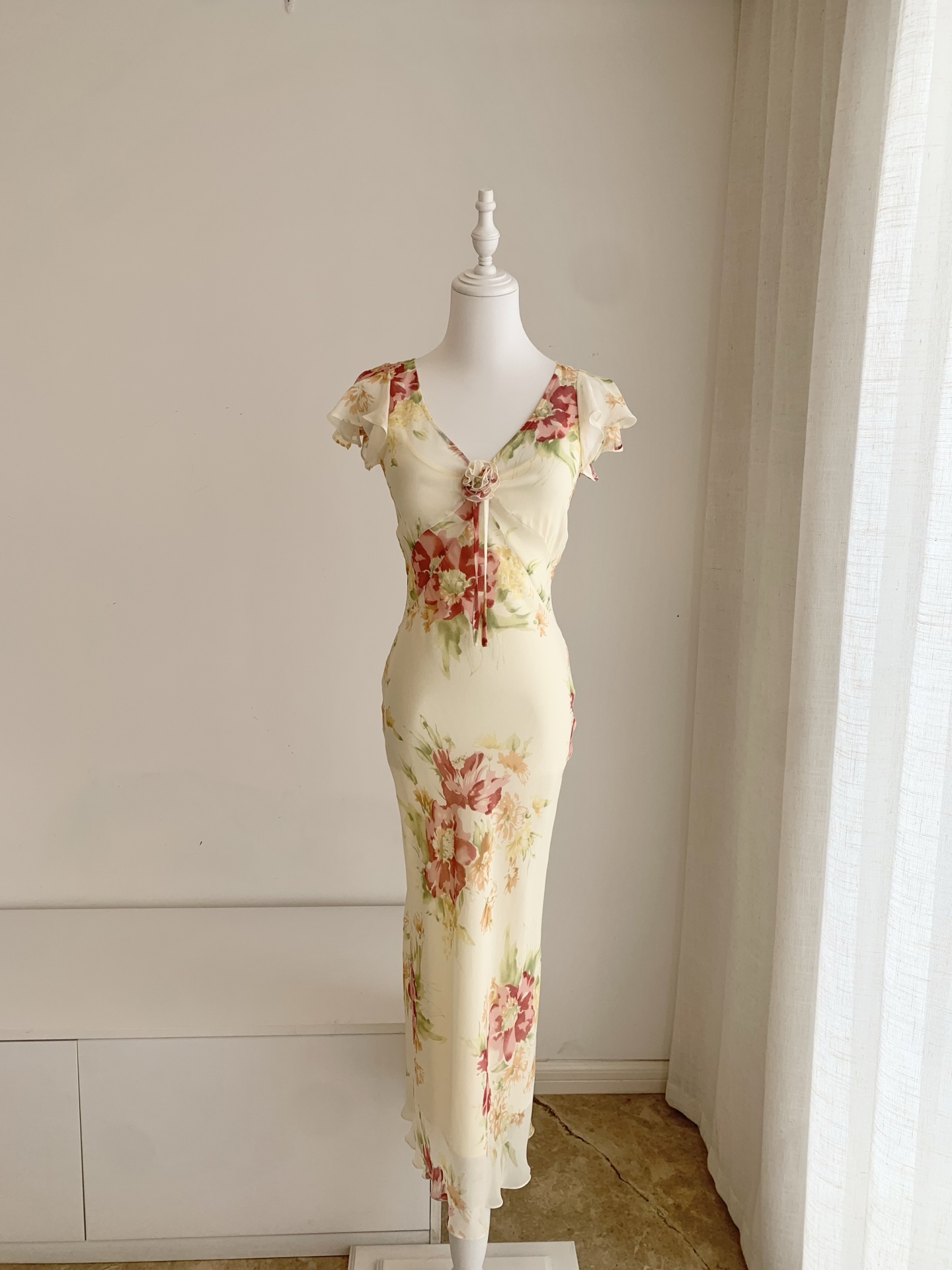 Robe en soie imprimée pour femmes, robe de vacances tendance et sexy