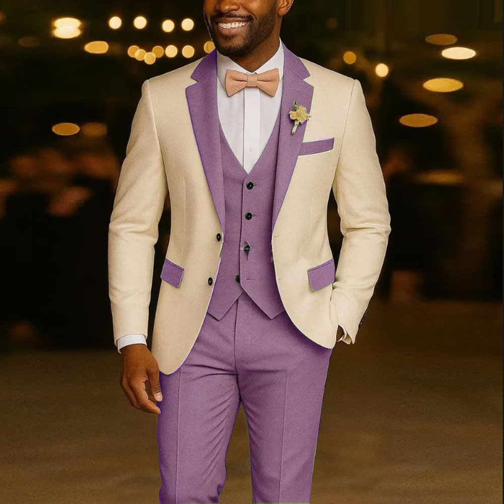 Costumes de costume pour hommes 3 pièces Blazer vert clair gilet pantalon Tuxedos de mariage costume masculin formel pour les garçons d'honneur de mariage bal