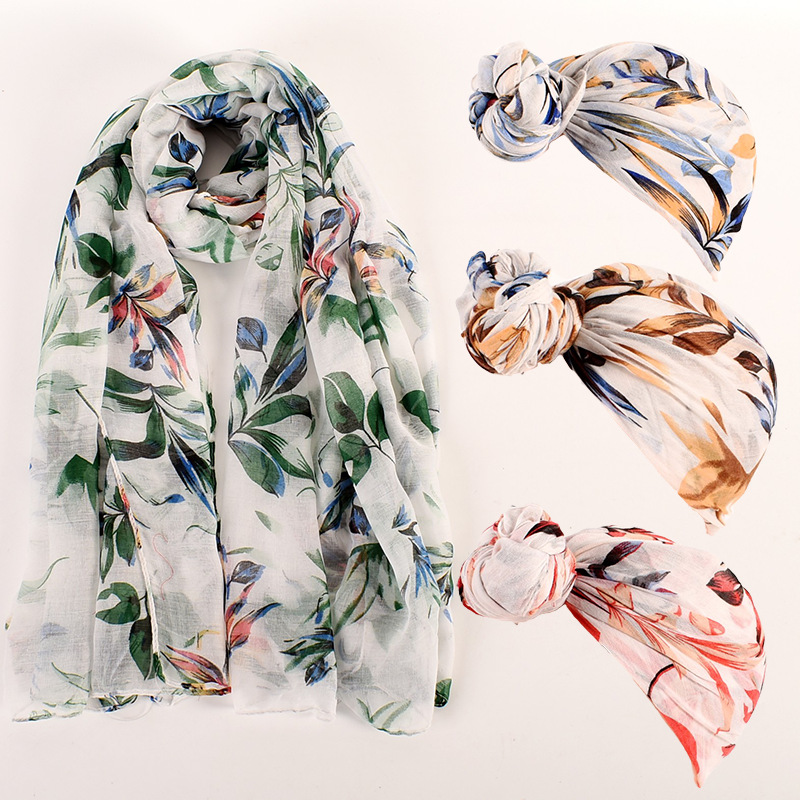 Châles en Viscose de Coton Rétro Floral pour Femme, Écharpe Respirante, Rond Pashmina, Étole, Hijab Musulman, Bufandas, Haute Qualité, Hiver, 180x85cm