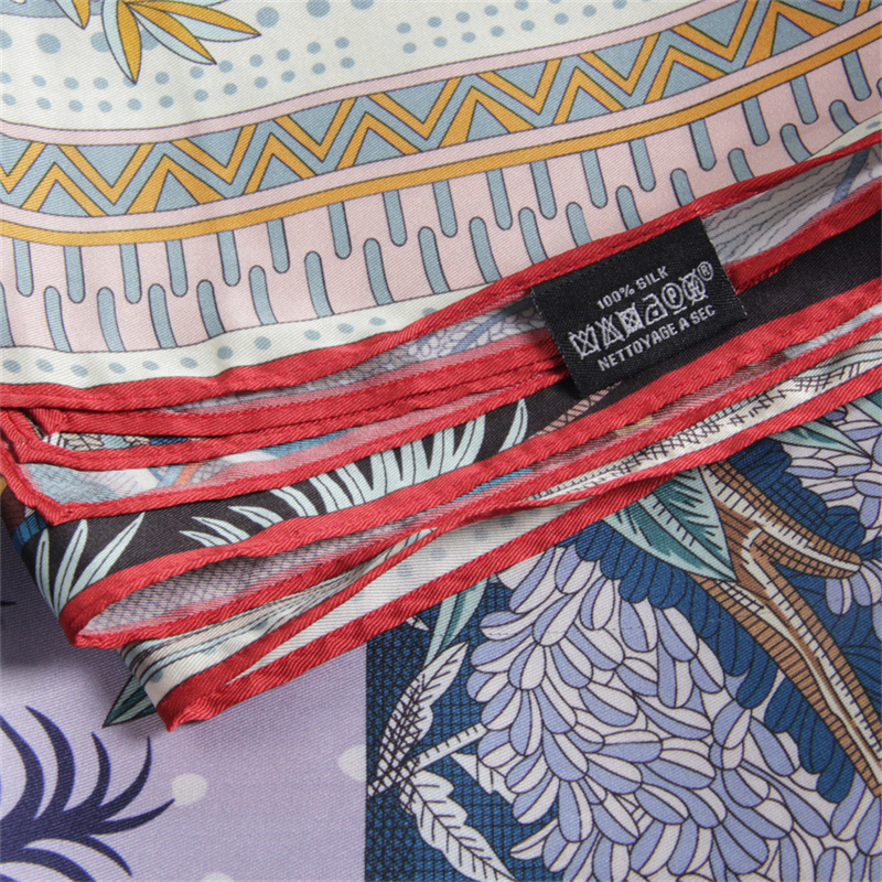 Foulard en soie femmes soleil monde imprimer foulards carrés tête Echarpes Foulards en soie Femme enveloppes plage châle Bandana dame Hijabs 90CM