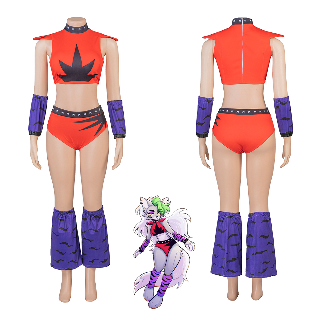 Jeu Roxy Wolf Cosplay Costume Sexy haut court pantalon ensemble femmes Roxanne loup Combat tenue Halloween fête Fantasia tenues