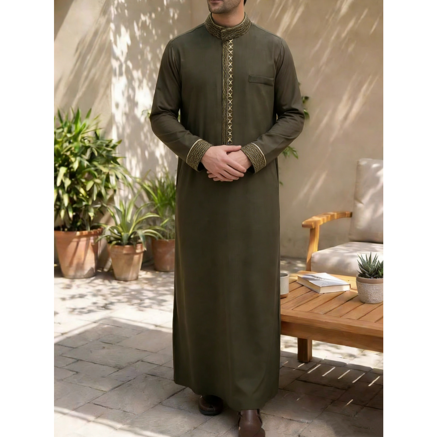 Robe ethnique arabe du Moyen-Orient, robe traditionnelle musulmane pour hommes, tenue décontractée pour festivals et cultes, vêtements islamiques pour hommes