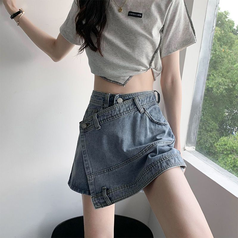 Jeans jupes pour femmes taille haute Chorts pantalon femme Denim jupe Sexy Coquette une ligne vêtements élégants tendance 2025 esthétique V
