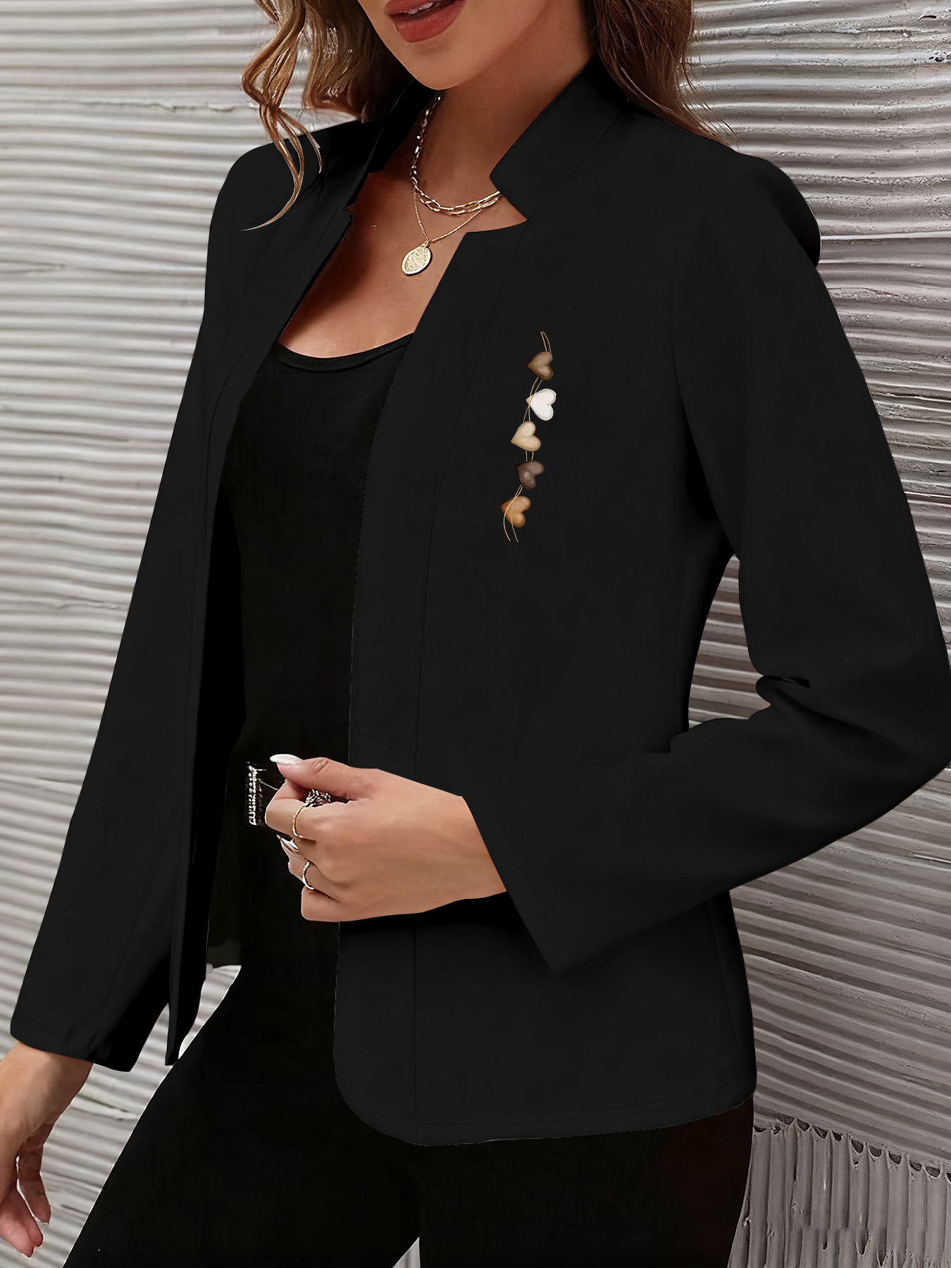 Veste décontractée de style européen et américain pour le printemps et l'automne, un article de mode indispensable. Veste cardigan pour femmes, blazer élégant pour femmes, cardigan slim-fit pour femmes, design à manches longues, adapté au printemps et à l'automne, lavable en machine, vêtement décontracté pour femmes.