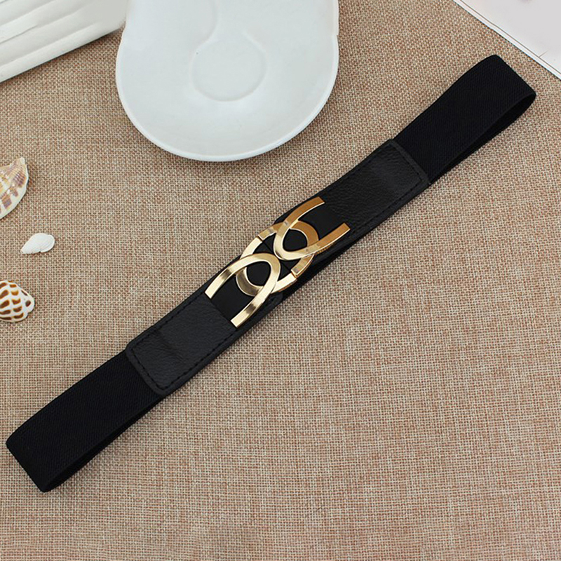 Ceinture large élastique pour femme avec boucle métallique, ceinture de taille, ceinture de maintien, accessoires vestimentaires pour pulls et manteaux
