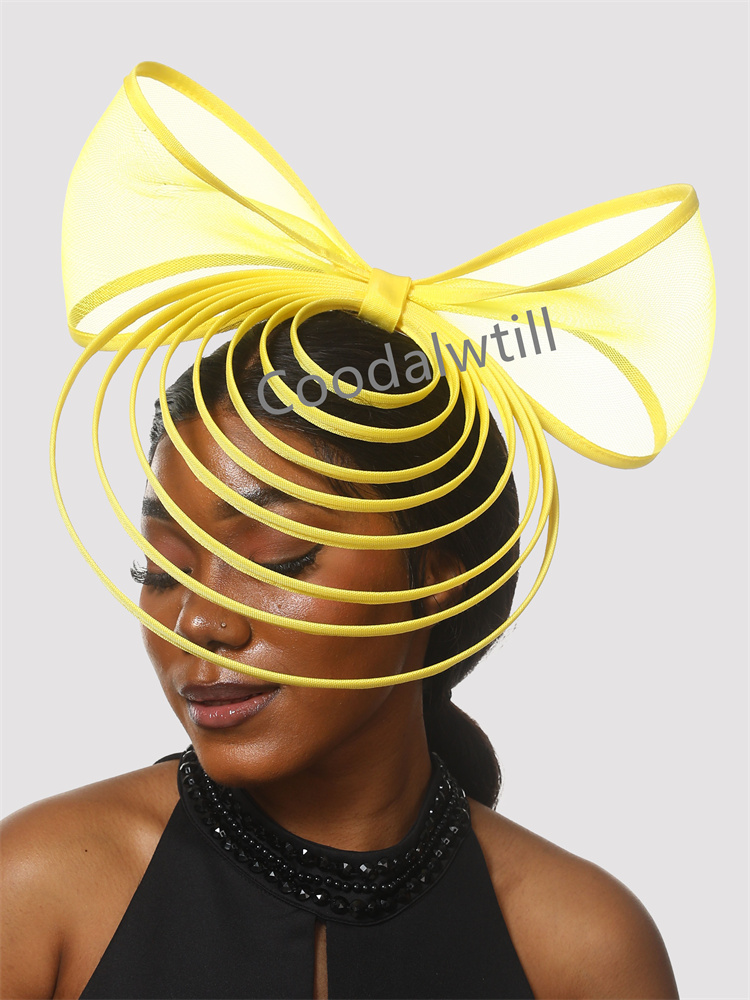 Chapeaux fascinateurs à nœud blanc pour femmes, Chapeau de mariage de luxe pour église, pour occasions et événements, nouveau Style