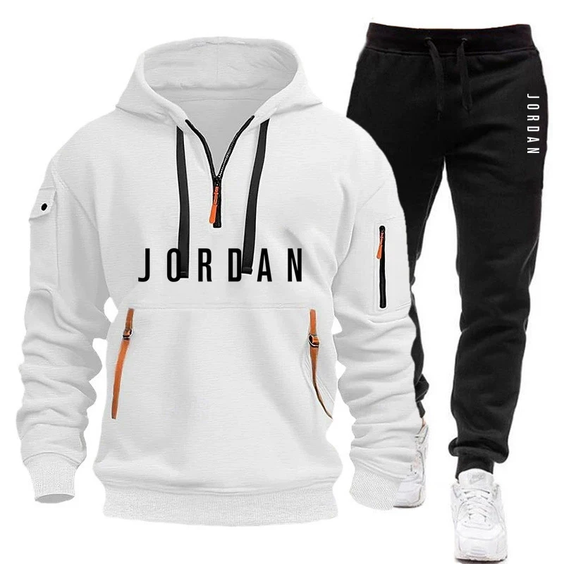 Ensemble de vêtements de sport pour hommes automne/hiver 2026, ensemble décontracté, vêtements de sport et pantalon coupe-vent pour hommes, ensemble deux pièces