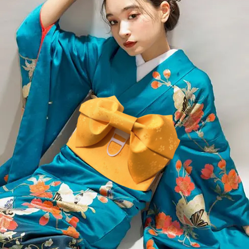 Ceinture de taille de robe de style japonais rétro pour femmes, corset Obi, kimono de Geisha classique, ceinture d'entrée