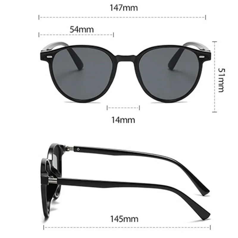 Nouvelles lunettes de soleil rondes pour femmes, marque tendance, lunettes décontractées pour femmes, lunettes de soleil vintage pour hommes, lunettes de protection solaire pour l'extérieur, UV400