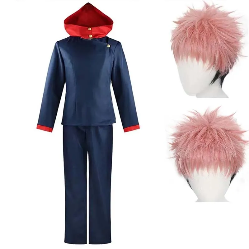 Costume de Cosplay Anime Tokyo Itadori Yuji, avec pantalon à capuche, pour tenue d'halloween, uniforme de carnaval scolaire
