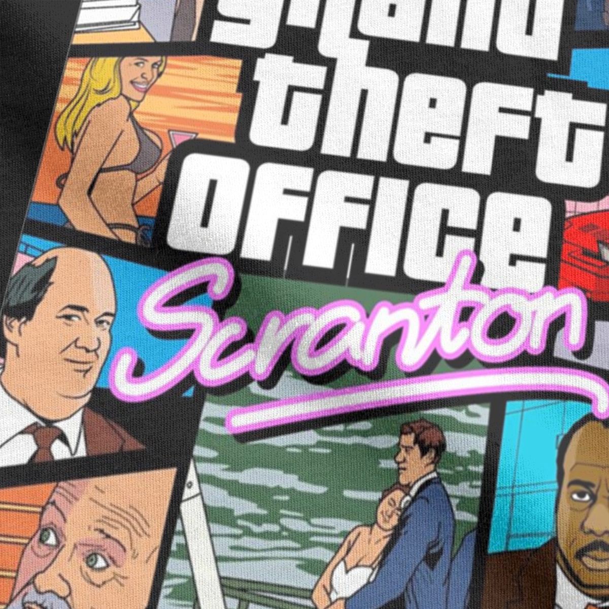 Grand vol bureau Scranton hommes t-shirt le bureau mode t-shirt à manches courtes col rond T-Shirts coton nouveauté hauts